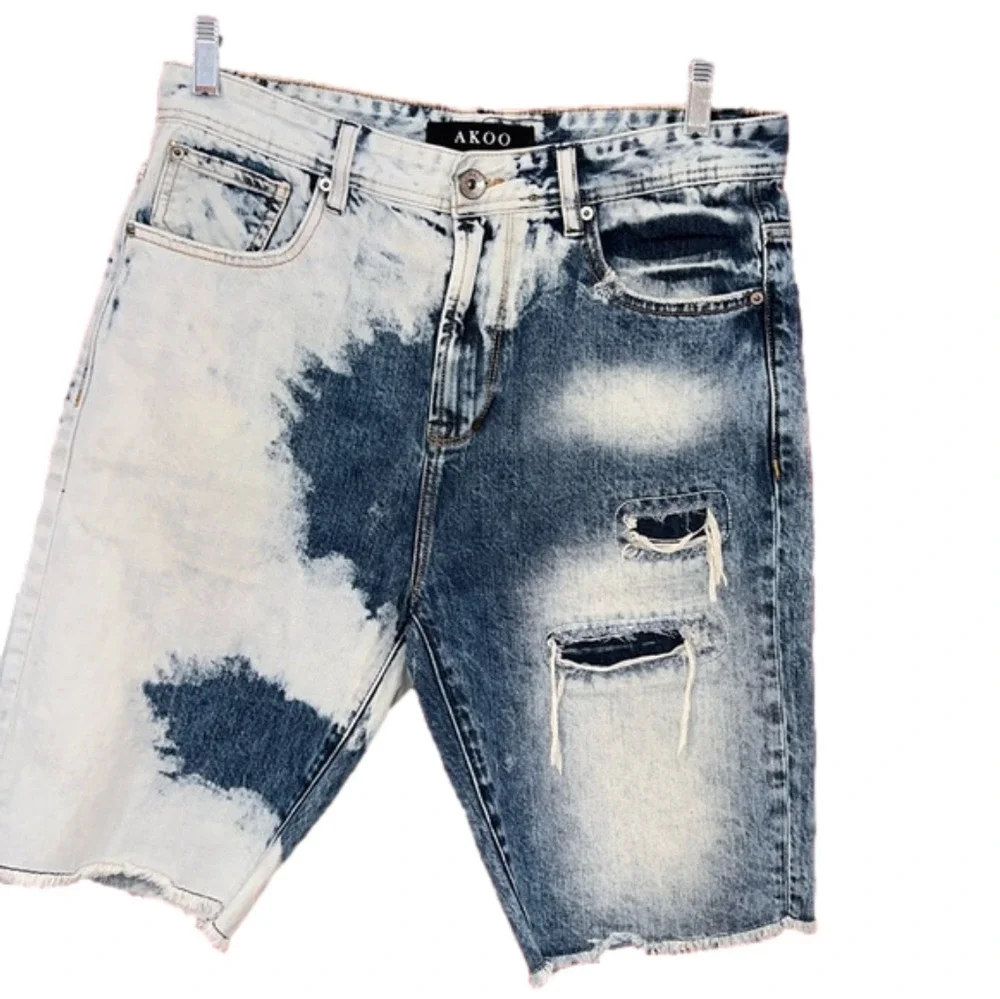 AKOO Acid Wash Denim Jean Shorts 32